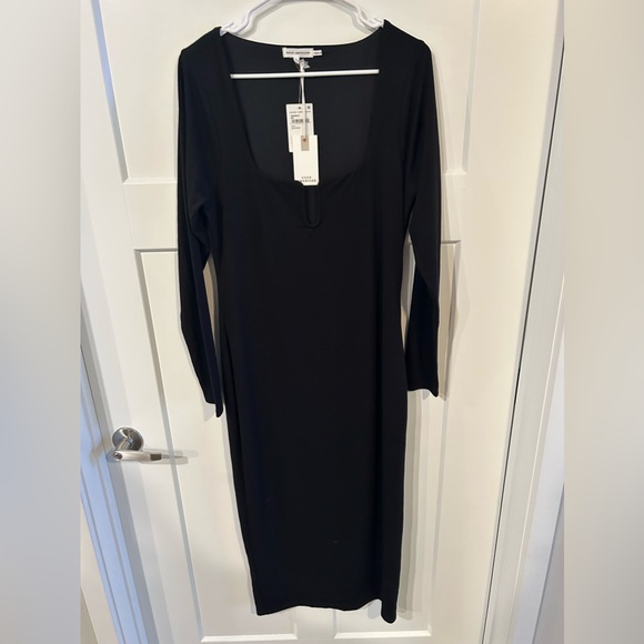 Good American U-Ring Long Sleeve Body-Con Midi Dress Sz 4 (XL) - Picture 5 of 7